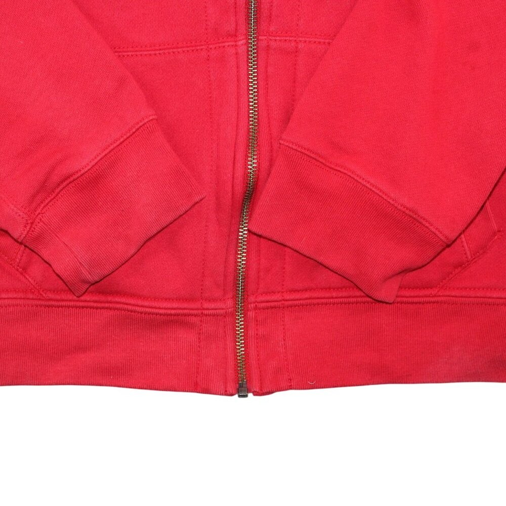 Polo Ralph Lauren 2XL Red Full Zip Distressed Hoodie Sweatshirt Blue Pony - Picture 10 of 14